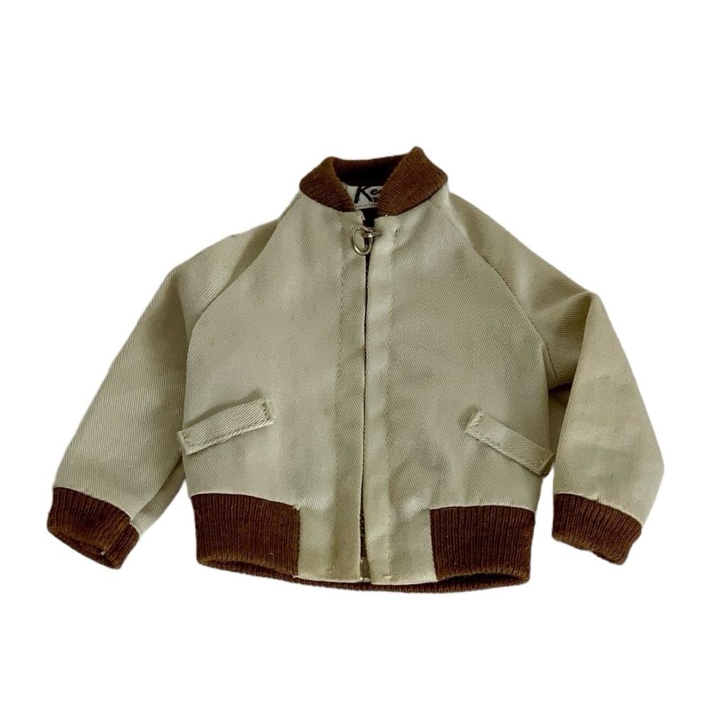 Vintage Barbie KEN Doll Khaki Windbreaker Jacket by MATTEL - 1962